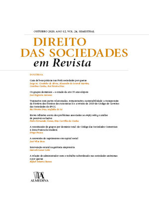 cover image of Direito das Sociedades em Revista--Outubro 2020, Ano XII, Volume 24, Semestral